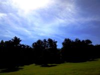 まるで神様が存在するような神聖な雰囲気のペンション前 まるで神様が存在するような神聖な雰囲気